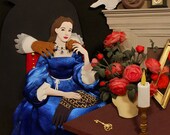 Beauty and the Beast - Giclee Print of Paper Illustration 5inx7in