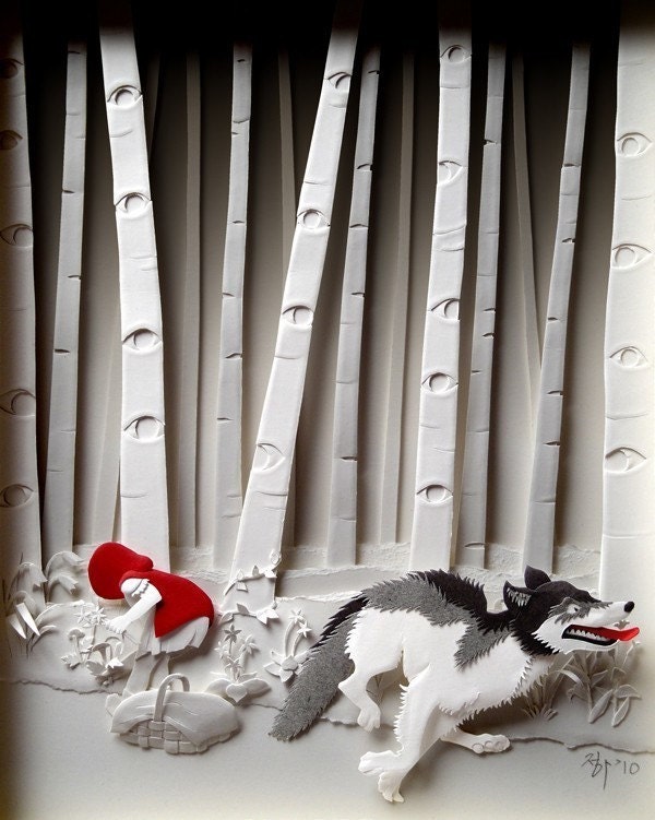 Little Red Riding Hood ----- 8inx 10in Giclee print