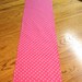 Pink and White Polka dot Table Runner- Minnie Mouse style