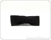 The Classic - Skinny Solid Black Freestyle Bow Tie