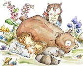 Sweet Slumbers.  PRINT. 8X10. Nursery Art Wall Decor