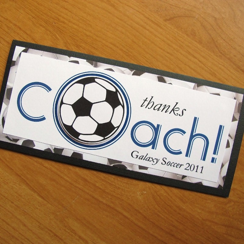 Thanks Coach, Soccer, Personalized Card