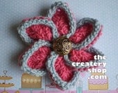 Knit Flower Applique - Colorful Confection Flower