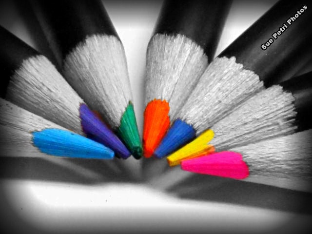 Color Me Happy Wall Art Nursery Room Decor Color Pencil Photos Playroom Decor