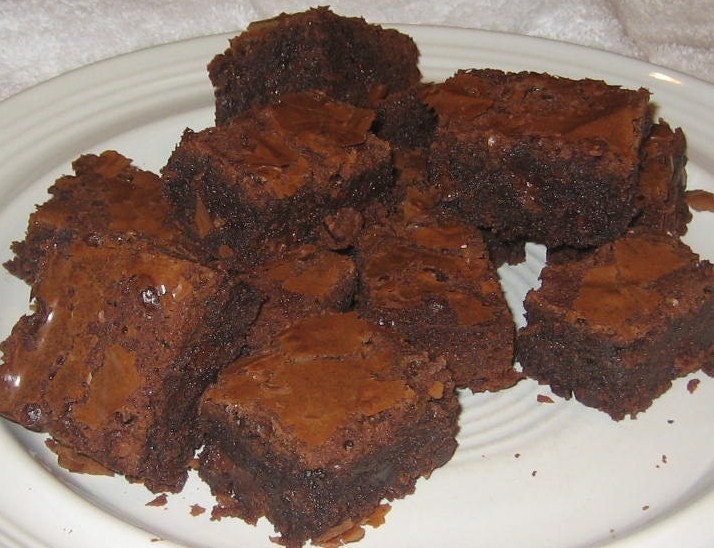 Double Chocolate Brownies with Chocolate Chips and Optional Walnuts