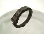 Monogram Iron Nail Ring