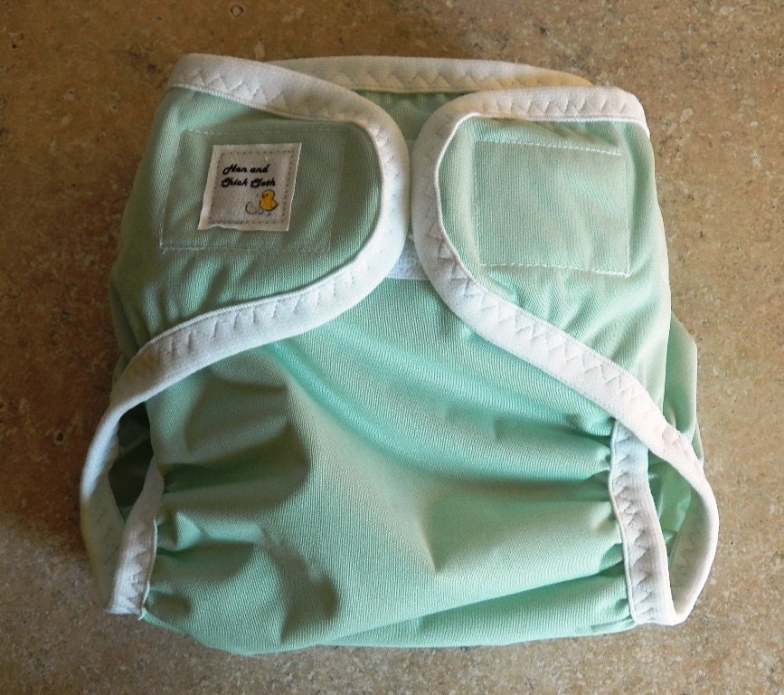 Medium PUL Diaper Cover- 10 to 20 pounds- Seafoam