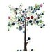 Tall Tree LOVE BIRDS V071 blue green teal archival art print with pigment ink on museum paper