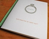 Will There Be an Open Bar - Wedding or Engagement Card