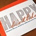 Happy Birthday Card - Wooden Type