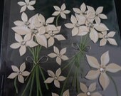 CREME FLORAL BOUQUETS Jolee's Boutique 3d Scrapbooking stickers -Vanilla, summer, spring, pearls