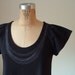 Cotton Jersey Necklace Shift Dress in Black