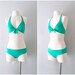 70s bikini / tie front two piece swimsuit / Deep End bikini