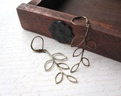 Bronze Leaf Leverback Earrings