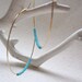 Matte Turquoise Seed Bead Hoop Earrings, Large Gold Plated Earrings, Hoop Earrings, Gold Hoops, Also Available in Silver