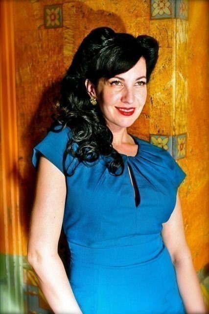 DIANA vintage look pencil dress custom made all size