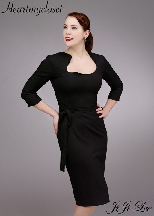 JANICE wiggle pencil dress custom made all sizes 40s 50s inspiration