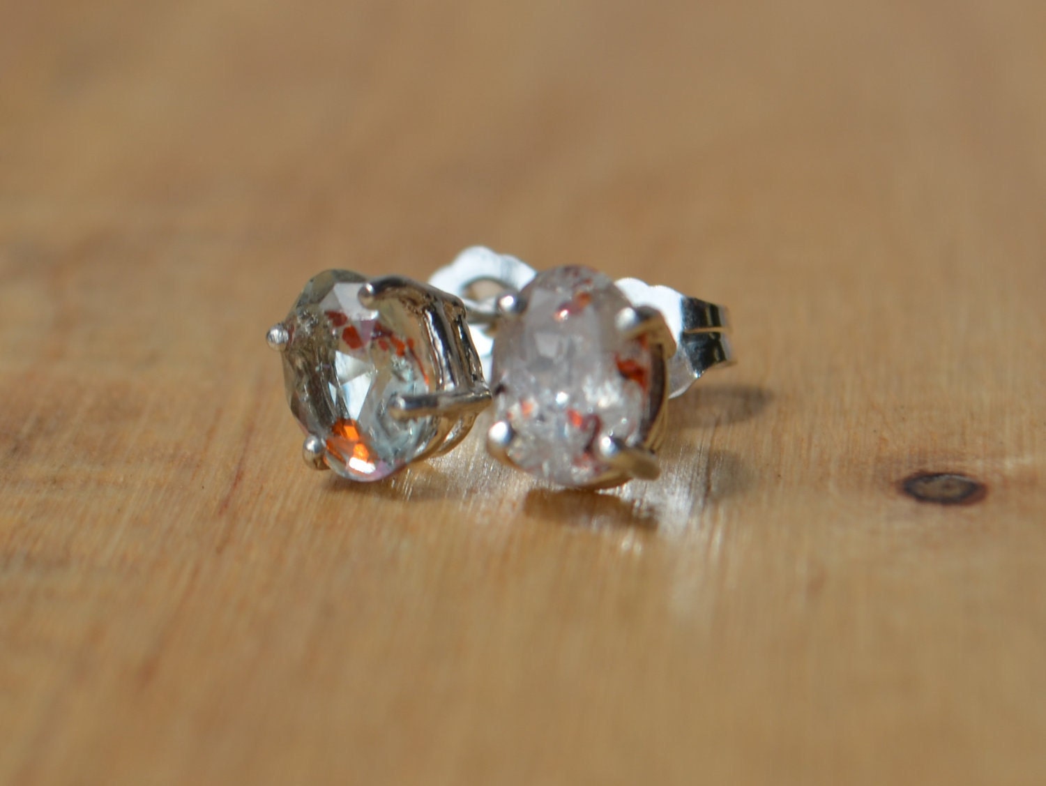 7x5mm Sunstone Stud Earrings