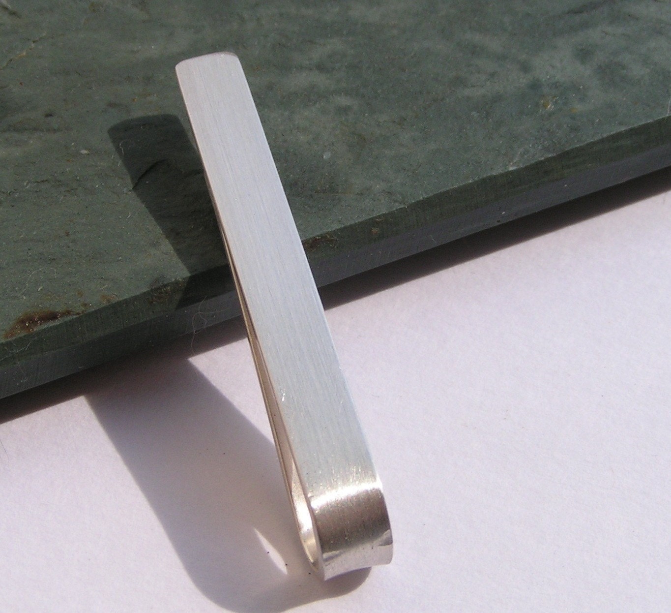 Brushed Sterling Tie Bar