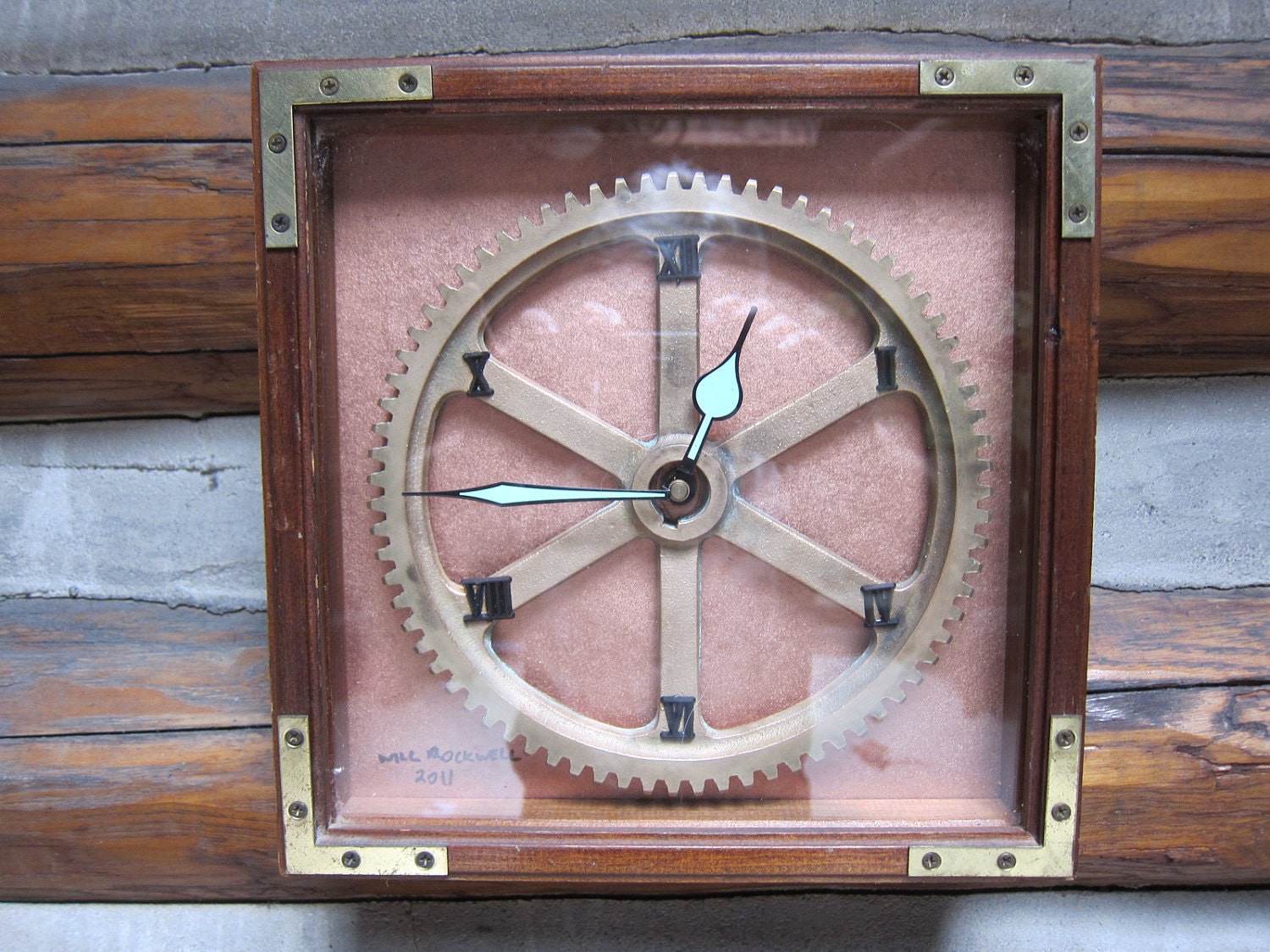 Steampunk Brass Gear Clock