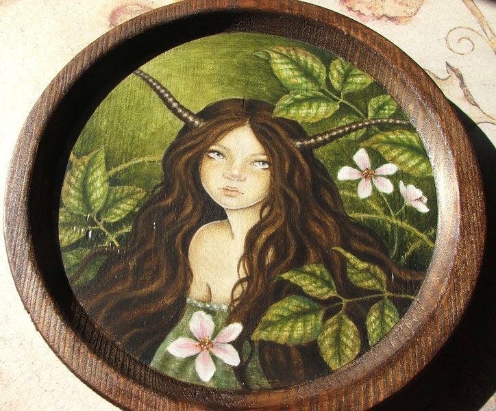 Bramble Faerie - Original Painting on Wood