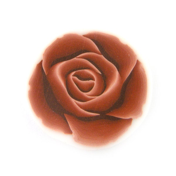 Polymer Clay Cane Millefiori Copper Rose