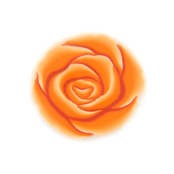 Polymer Clay Cane Orange Rose Millefiori Cane - Last one