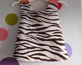 SALE- Reversible, Funky Diva/Sweet pea- Pinafore- Size 6 months