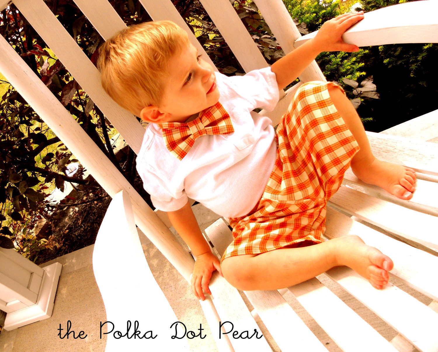 Toddler Boy Shorts and matching bow tie- Size 2t.