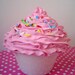 jewelry box Cupcake (ring holder,girls room, wedding,cake topper, first birthday party, baby shower favor ,bakery ) - Pink Icing
