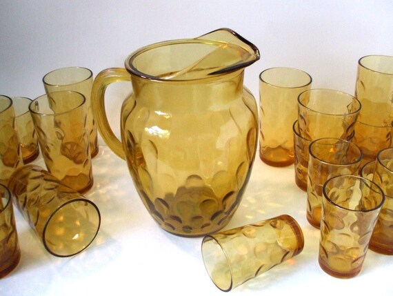 amber glassware set