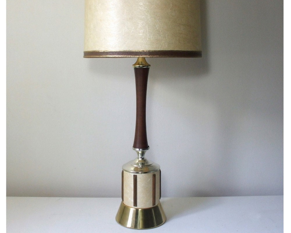 Fiberglass Lamp Shades on Midcentury Lamp With Fiberglass Shade And Light By 2boredbunnies