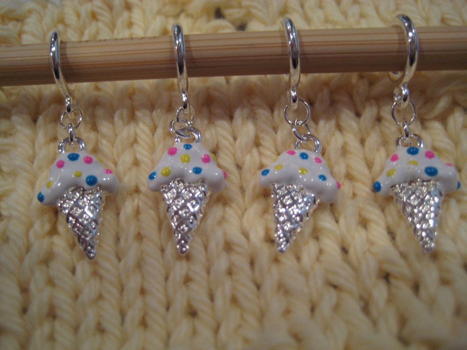 Ice Cream Cone Stitch Markers