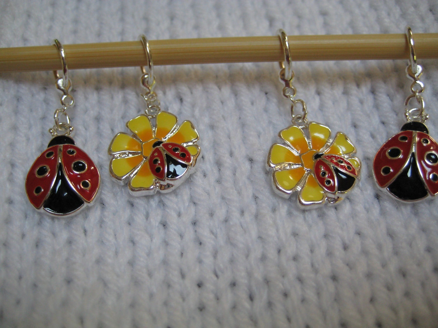Lady Bugs and Daisy Stitch Markers