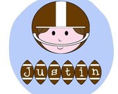 Personalized FOOTBALL PLAYER Design Baby Bodysuit or Toddler Tee - Available in various colors and sizes