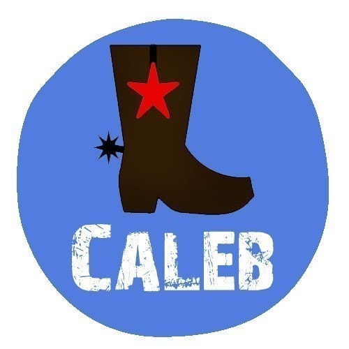 Personalized COWBOY BOOT and SPUR Baby or Toddler Tee - Available in various colors and sizes