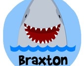 Personalized Happy Shark Face Design - Baby Bodysuit up to Youth Size - Available in various colors and sizes