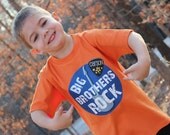 Personalized Big Brothers Rock Baby or Toddler Tee - Available in various colors and sizes