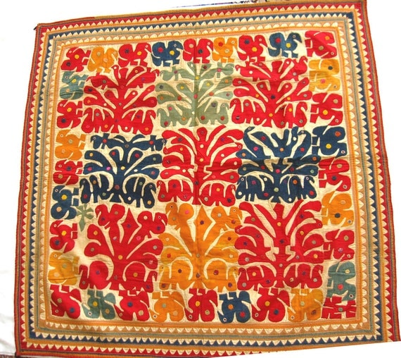 Antique Applique, folk art embroidery textile 21