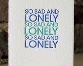 letterpress card. wish you were here