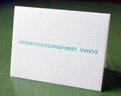 happy birthday (without u) letterpress card