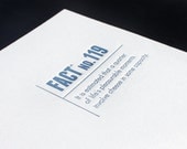 Made Up Stats Cheese. Letterpress Card