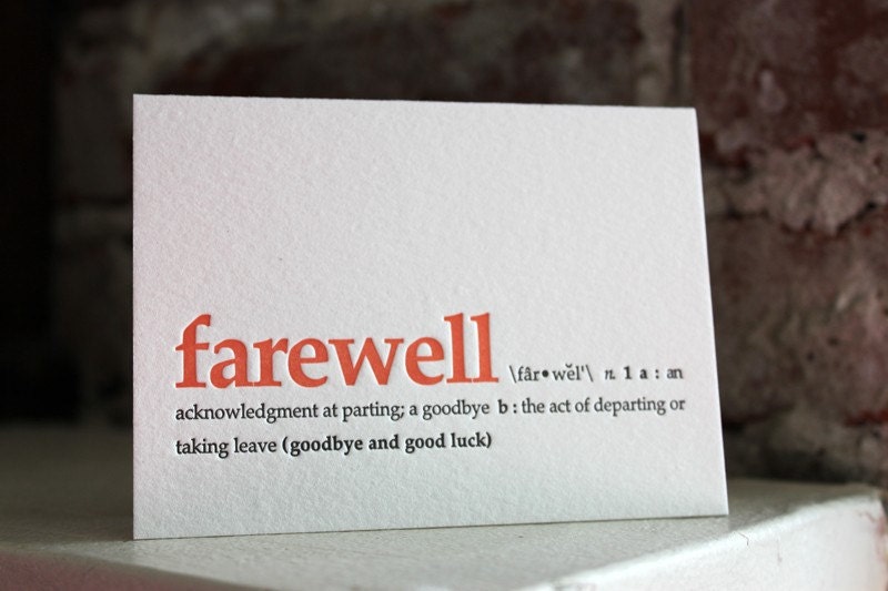 items-similar-to-goodbye-and-good-luck-letterpress-definition-card-on-etsy