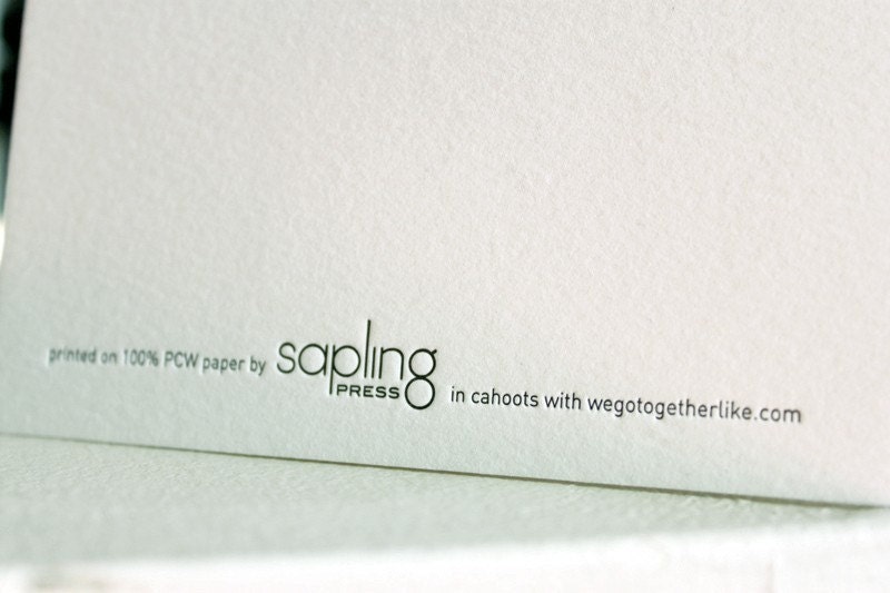 we go together like copy and paste. letterpress card
