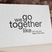 we go together like bob ross and happy little trees. letterpress card
