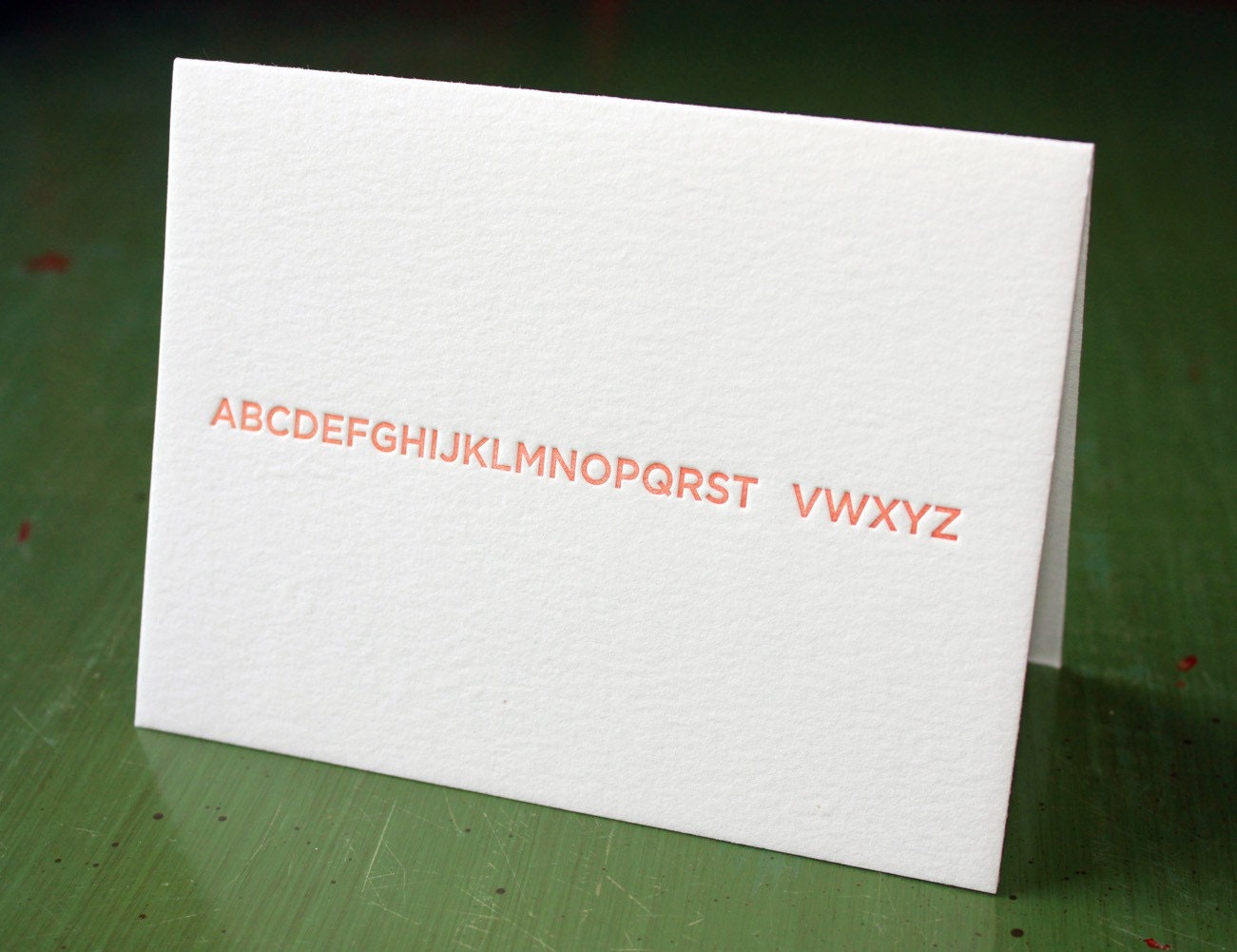 goodbye and good luck (without u) letterpress card