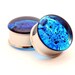 Blue Spatter Resin Plugs gauges - 00g, 7/16,1/2, 9/16, 5/8, 3/4, 7/8, 1 inch