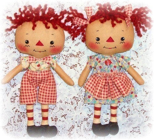 Doll Pattern, Boy or Girl, PDF Pattern, Rag Doll Pattern, Sewing Pattern, Raggedy Ann Annie, Toy, Cloth Doll Pattern, Softie