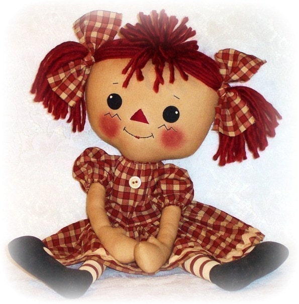 Rag Doll PATTERN, PDF Instant Download PATTERN, Cloth Doll, Ragdoll, Raggedy Ann, Sewing, Digital Download Pattern