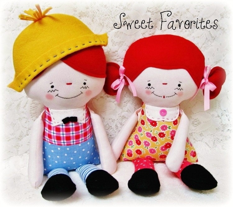Doll PATTERN PDF, Instant Download Boy or Girl, Softie, Toy, Plush, Rag Doll, Cloth Doll Pattern, Digital Download